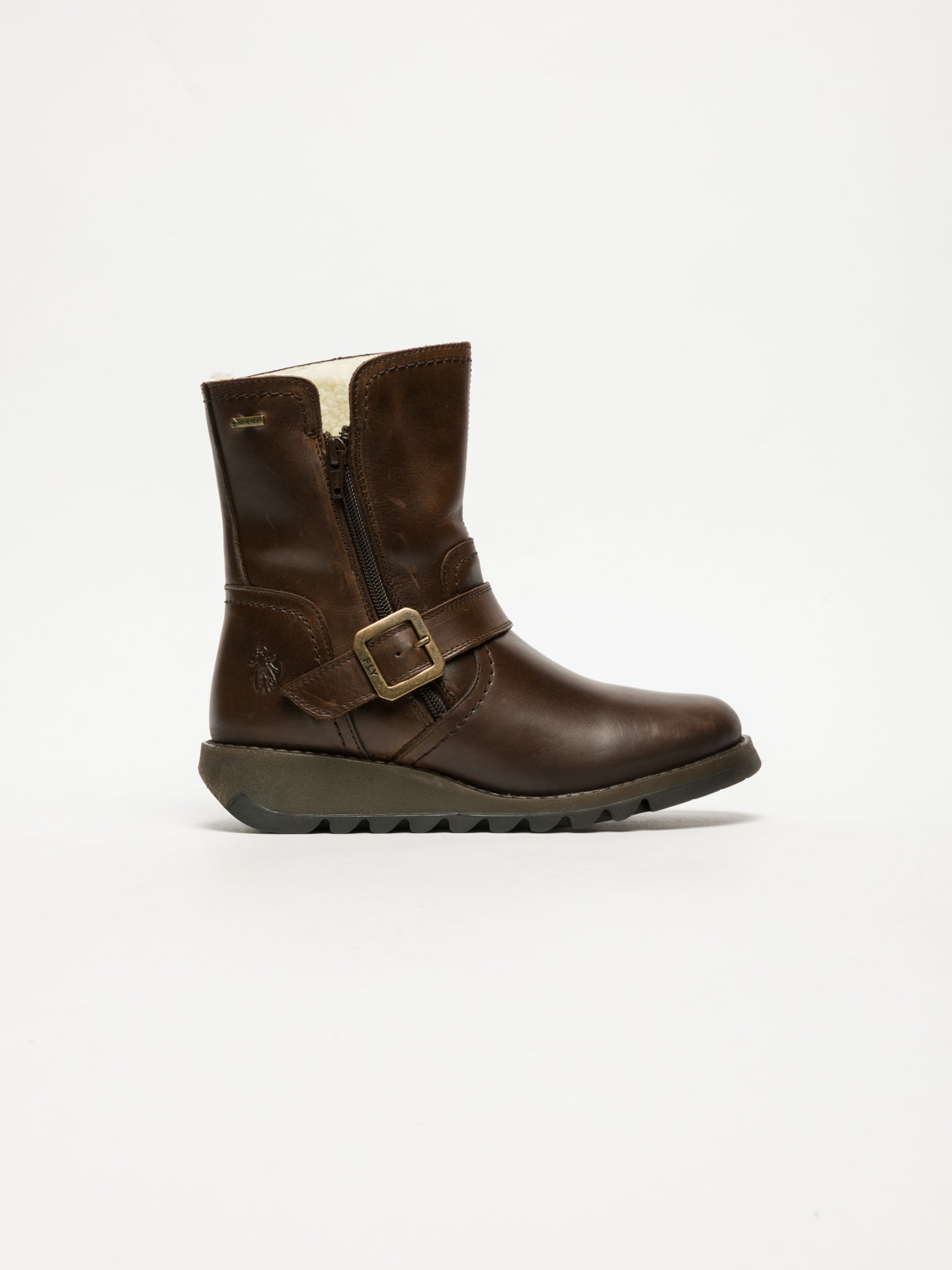 Fly London Brown Buckle Ankle Boots